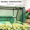 Raised Garden Bed Planter with PE Greenhouse Cover, Elevated Garden Bed Box with Drainage Hole for Flowers, Black