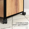 Vertical Filing Cabinet with Wheels, 26.2