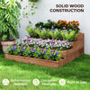 4-Tier Raised Garden Bed, Vertical Wooden Elevated Planter Box Kit with Liner for Vegetable, Flower, Herb, Dark Brown