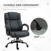 Linen Computer Desk Chair, Executive Office Chair with Spring Padding and Swivel Wheels, Charcoal Grey