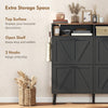 Shoe Storage Cabinet with 4 Flip Drawers, Farmhouse Narrow Shoe Cabinet, Holds Up to 24 Pairs, Black