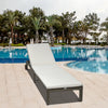 Patio Rattan Chaise lounger wicker Foldable Reclining Backrest PE Rattan Outdoor Lounge Chair, Recliner with Cushion for Garden, Backyard, Lawn,Balcony
