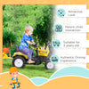 Front Loader Excavator Ride On Toy Pedal Control with 6 Wheels Controllable Bucket for 3 Year Old, Yellow