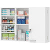 Wall Mount Medicine Cabinet, Bathroom Cabinet with 4 Tier Shelves, Lockable with 2 Keys for Kitchen, White