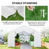 20x10x7ft Walk-in Steeple Greenhouse Outdoor Backyard Plant Seed Growth Tunnel Shed Warm House with 2 Anchor Way