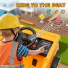 Qaba Kids Electric Car, Ride On Dump Truck, 12V Ride On Toy with Electric Dump Bed and Remote Control, Yellow