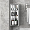 Wall mounted Bathroom Corner Mirror Storage Cabinet Stainless Steel with Single Door