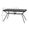 Rectangle Outdoor Dining Table for 6, with 1.7