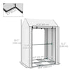 Mini Greenhouse with 4 Wire Shelves, Portable Tomato Greenhouse with Roll Up Door, 39.4