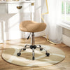 Saddle Stool, Height Adjustable Rolling Salon Chair with PU Leather for Massage, Spa, Clinic, Beauty and Tattoo, Brown