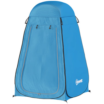 Pop Up Shower Tent, Portable Privacy Room for Outdoor Changing, Dressing, Fishing Storage with Carrying Bag, Blue