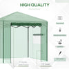 Portable Pop Up Greenhouse, Outdoor Walk-in Hot House with Roll-up Door & 2 Windows, 8' x 6' , Green