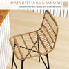 Rattan Counter Height Bar Stools Set of 2, 26