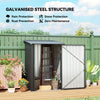 Garden Tool Storage Shed, Small Steel Shed with Lockable Door for Garden & Patio, Galvanized Steel Construction, Dark Gray