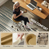 PU Leather Rolling Stool, Height Adjustable Swivel Salon Chair with Backrest and Foot Rest for Spa, Tattoo, Light Brown