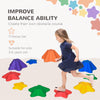 11PCs Larger Size Balance Stepping Stones for Kids with Non-slip Bottom, Stackable Obstacle Course Outdoor Indoor, Play River Rocks with Starfish Style