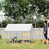 Outdoor Dog Kennel with Waterproof & Anti-UV Cover, Quick-Connect Frame, Secure Lock for Small Medium Dogs