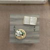Farmhouse Coffee Table, Square Center Table with Flip-top Lids, Hidden Storage Compartment and Wooden Legs, Distressed Grey