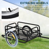Folding Bicycle Cargo Trailer Utility Bike Cart Travel Luggage Carrier Garden Patio Tool New, Black