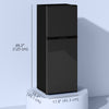 Double Door Mini Fridge with Freezer, 4.6 Cu.Ft Small Refrigerator with Thermostat, Shelves, Reversible Door