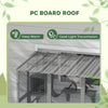 Outdoor Cat Enclosure Window Box with Weatherproof Roof, Bridge, Resting Box, Platforms, for 2 Kittens, Grey