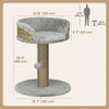 Cat Tree with Scratching Post, Toy Ball, Perch, Small Cat Tower for Indoor Cats - 16