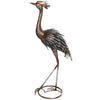 Garden Statue Heron Standing Lawn Sculpture Statue Ornament with Stakes for Lawn 12.2