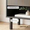 Modern Bedside Table with Drawer and Open Shelf, Sofa Side Table for Bedroom Living Room, Black