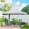 9.6 x 9.6 ft Pop Up Canopy Tent with Pockets, UPF 50+ 1-Button Push Outdoor Instant Canopy with Sandbags, Wheeled Bag