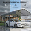 10 x 15FT Metal Carport, Heavy-Duty Carport Canopy with Reinforced Frame & Galvanized Steel Roof
