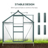 6' x 10' x 6.6' Polycarbonate Greenhouse, Walk-In Green House Kit Garden, Plants Grow, Galvanized Sheet Aluminum Frame with Rain Gutter, Vents and Sliding Door