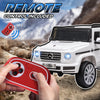Mercedes Benz G500 Licensed 12V Kids Ride on Car with Remote Control, Music, Lights, MP3 for 37-96 months, White
