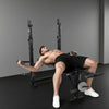 Soozier Adjustable Weight Bench with Bench Press Rack, Preacher Curl Bench, Leg Extension and Lat Pull Down