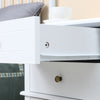 Modern Sofa Side Table, Accent End Table with Drawers and Storage Shelf, Nightstand for Bedroom Living Room, White