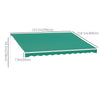12'x10' Electric Retractable Awning, UV Protection Sun Shade Shelter w/ Remote Controller for Deck Balcony Yard