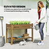 Elevated Planter Box w/ Legs and Storage Shelf, Raised Garden Bed, Elevated Wooden Planter Box, Carbonized