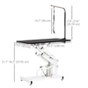 Pet Grooming Table, Height Adjustable Dog Grooming Table with Arm, Noose and Non-Slip Grooming Table