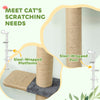 Cat Wall Shelves, Cat Wall Furniture with 4 Platforms, Jute Scratching Post for Indoor Playing, Climbing, Dark Grey