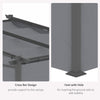 Metal Pergola with Sliding Roof Canopy, Retractable Pergola Canopy, 10' x 10'