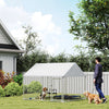 Outdoor Dog Kennel with Waterproof & Anti-UV Cover, Quick-Connect Frame, Secure Lock for Small Medium Dogs