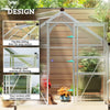 Greenhouse Garden, Green House, Outdoor Greenhouse Kit, PC Board with Sliding Door, 6.2' x 4.3' x 6.6', Silver