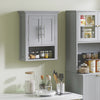 Bathroom Wall Cabinet, Medicine Cabinet, Toilet Storage Cabinet with Shelf for Living Room and Entryway, Grey