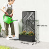 Metal Planter Box with Trellis, 44.5