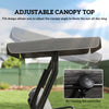 3-Person Porch Swing Chair, Patio Swing Bench with Adjustable Canopy, Removable Thicken Cushion and Weather Resistant Steel Frame for Outdoor, Garden, Poolside, Light Grey