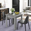 Square Dining Table, Modern Dining Room Table with Faux Cement Effect, Space Saving Small Kitchen Table, Cement Grey