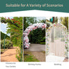 7.5ft Garden Metal Arch Outdoor Walkway Arbor for Decorative Climbing Vine Plants Party Wedding Ceremony Decoration Accessories Black