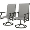 Patio Swivel Chair Set of 2, Swivel Rocker Outdoor Chairs with High Back, for Lawn Garden Backyard Deck