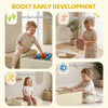 Qaba Toddlers Climbing Toys, 9-Piece Foam Climbing Blocks with Tangram Play, Washable Covers for Crawling or Ball Pit Play
