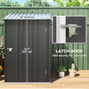 Garden Tool Storage Shed, Small Steel Shed with Lockable Door for Garden & Patio, Galvanized Steel Construction, Dark Gray