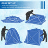 4 Person Insulated Ice Fishing Shelter, Pop-Up Portable Ice Fishing Tent with Carry Bag and Two Doors for -22℉